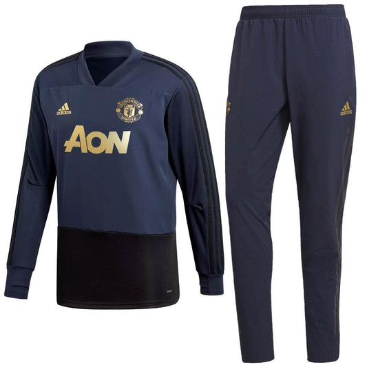 Manchester United training sweat soccer tracksuit UCL 2018/19 - Adidas-0